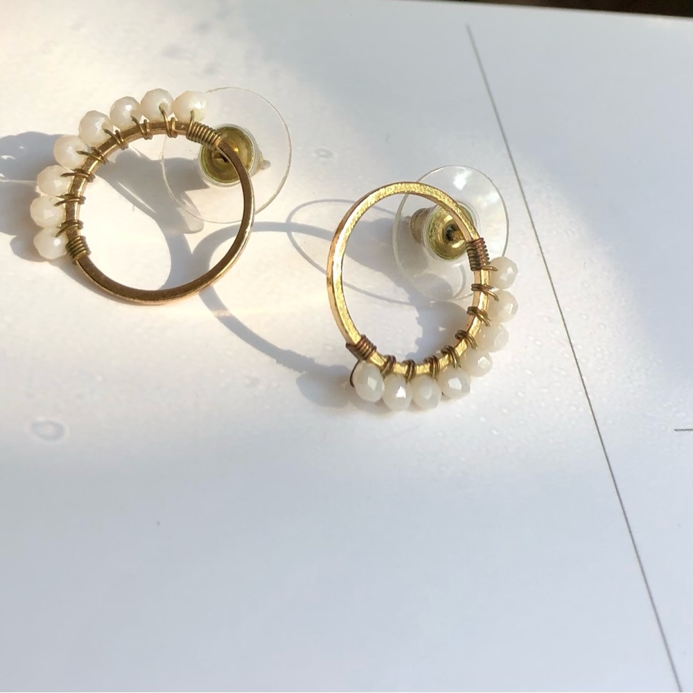 Beaded Circle Earrings